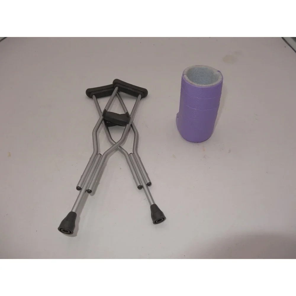 American Girl Doll‎ Crutches and Leg Cast Set Purple Accessory